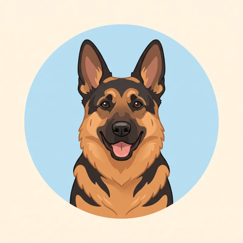 German Shepherd illustration