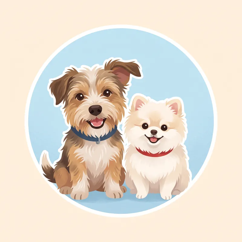 Small dogs illustration